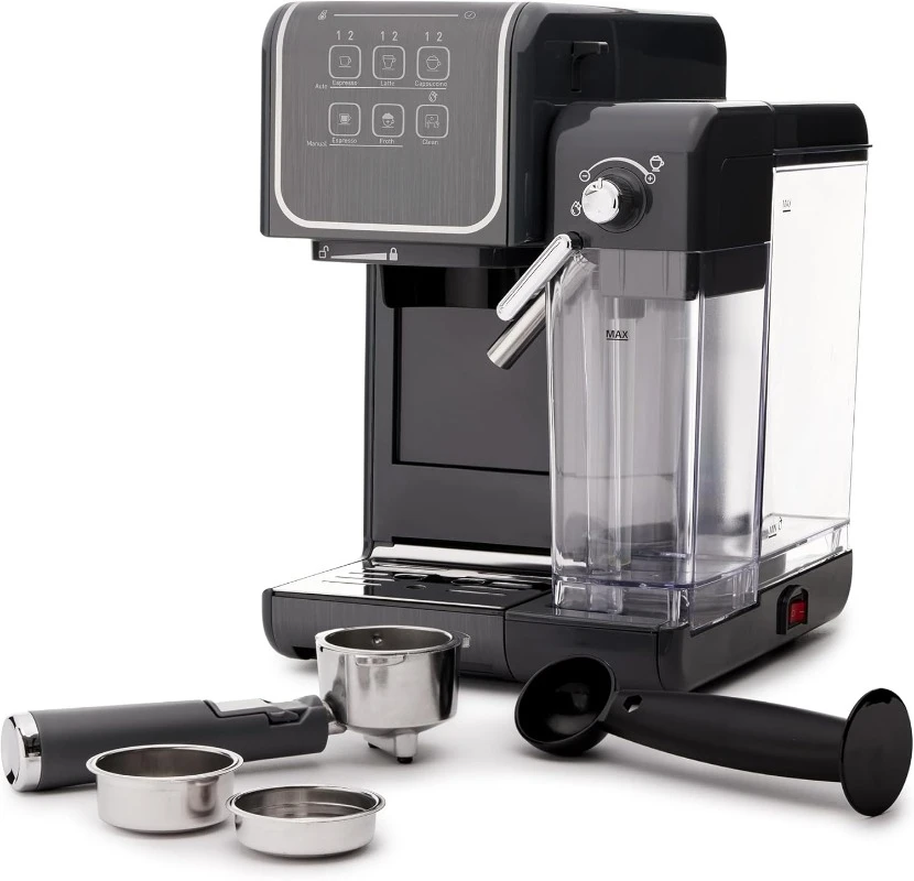 One-Touch CoffeeHouse+ Espresso, Cappuccino, and Latte Maker Home Coffee Machine with 19-Bar Italian Pump