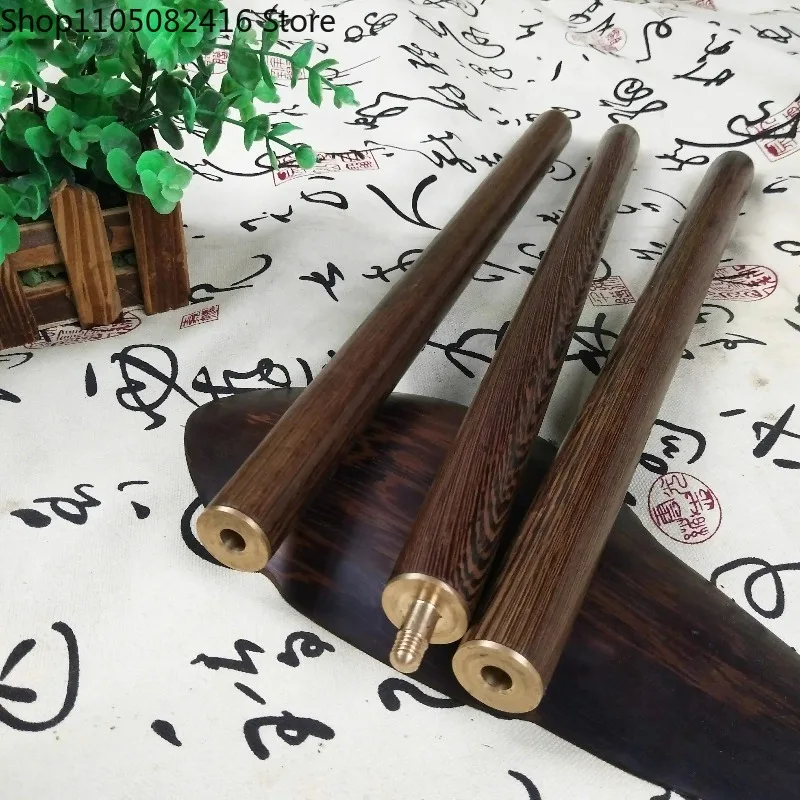 Bastón de Tai Chi Plegable 3 en 1 de Madera de Wenge, Bastón de Artes Marciales, Bastón de Caminar para Qigong, Combinación de Mango de Látigo