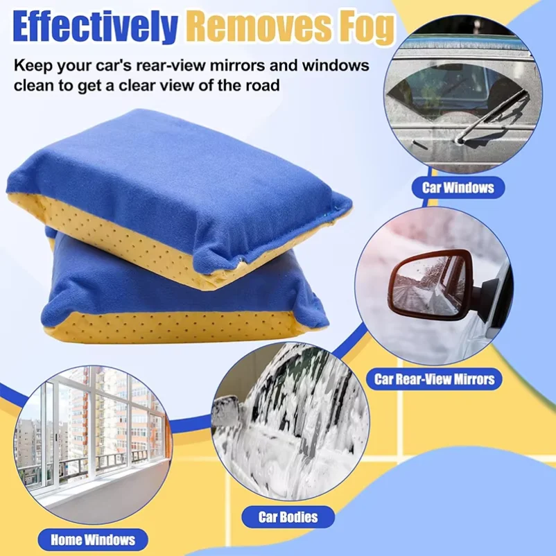 New Large Size Super Absorbent Anti Fog Sponge,Car Window Defogger Sponge Windshield Cleaner,Glass Universal Cleaning Tool