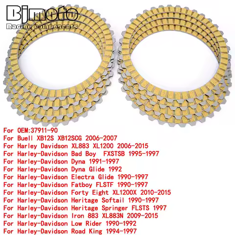 XL 883L Clutch Friction Disc Plates For Harley-Davidson Sportster 883 Super Low XL883L 2008 2009 2010 2011 2012 2013 2014 2015