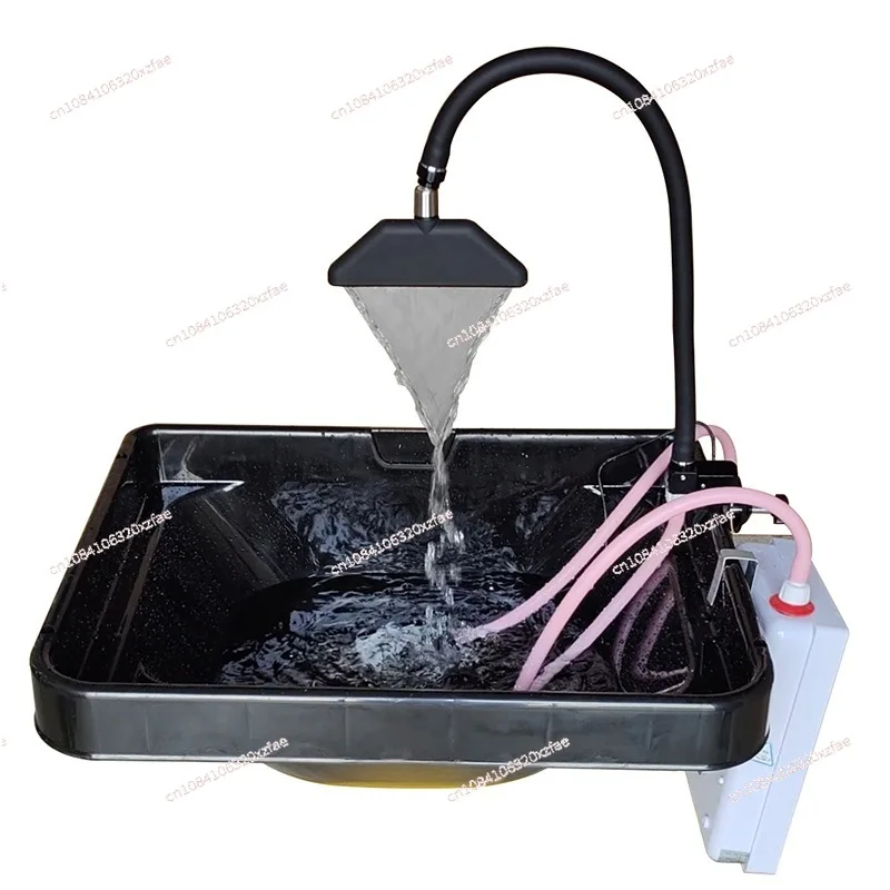 Simple addition of shampoo bed, new type of mobile waterfall water circulation head treatment machine, hair salon for home use