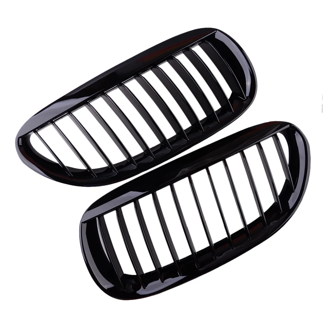 

2Pcs Front Bumper Kidney Grille 51137008915 51137008916 Fit for BMW 6-Series E63 Coupe E64 Cabrio M6 Gloss Black 2006-2009 2010