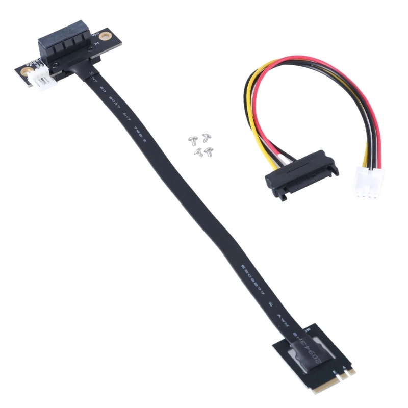 M.2 2 Key A+E to PCIe 1X Connectors Cable 270 Degree Turn for Capture Cards 87HC image 5
