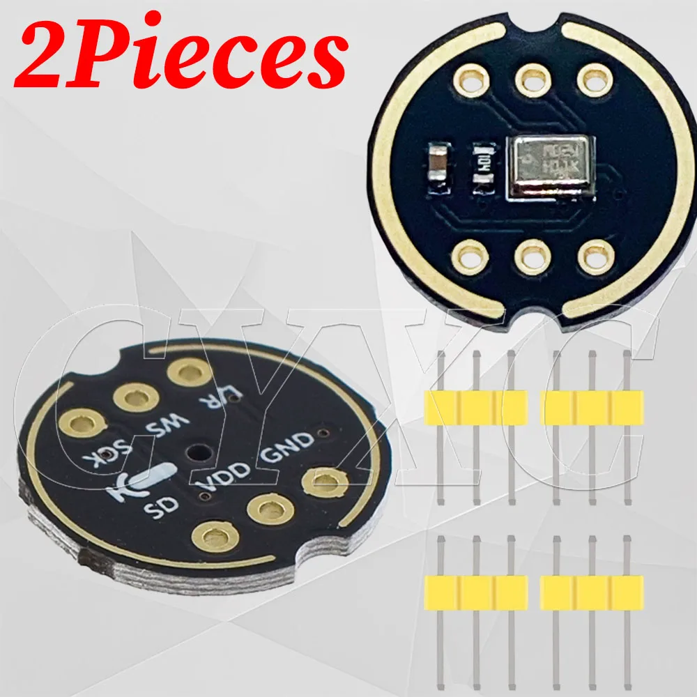 2 قطعة MS3625 متوافق تمامًا مع وحدة ميكروفون متعددة الاتجاهات INMP441 واجهة I2S عالية الدقة لـ ESP32 MS3625