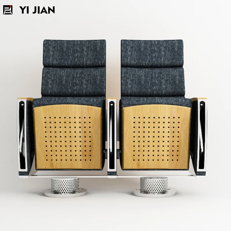 Modern Auditorium Chairs In Bulk For Cinema Theater Church School Mall Furniture Fabric Material For Hotel Hospital Applications