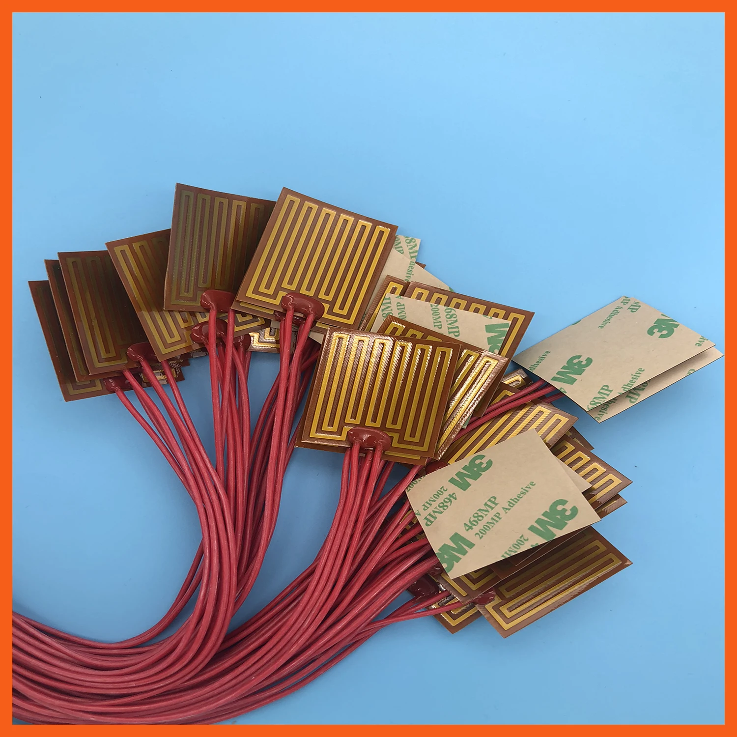 Polyimide Heater PI Heating Film Plate Electric Heated Panel Pad Mat Electrotherma Flexible Adhesive Foil Oil 225x225mm 24V 160W