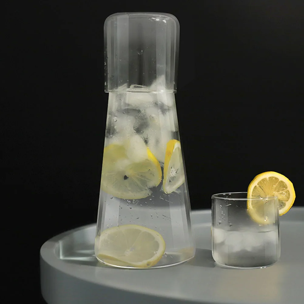 

1 комплект, прозрачный кувшин для холодной воды, стеклянный чайник, элегантный высококачественный дизайн, большая емкость для вечеринки, пикника, держатель для напитков