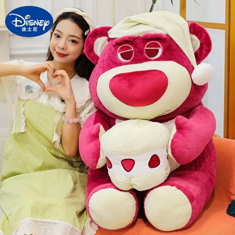 

55/70/90cm Super Big Size Lotso Disney Anime Plush Stuffed Doll Kawaii Room Decoration Peluche Children's Pillow Holiday Gifts