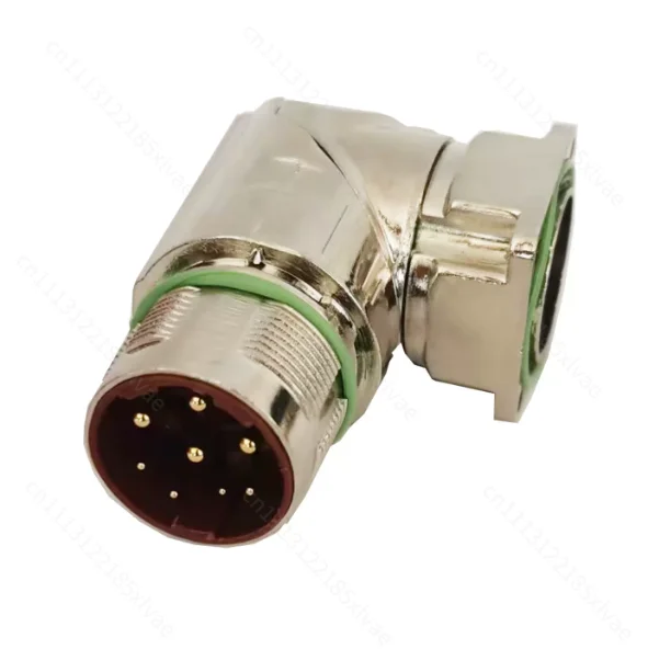 M23 servo motor connector 6-pin 8-pin m923 power plug 8pin elbow connector internal thread 6 holes