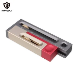 HONGDUI JF06 Kerfmaker Table Saw Slot Adjuster Mortise and Tenon Tool Woodworking Movable Measuring Block