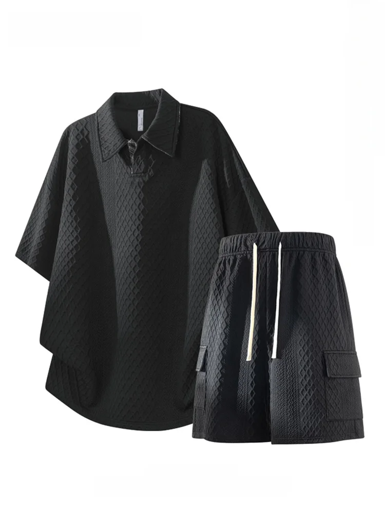 wassup-other-american-style-casual-sportswear-set-men's-summer-trendy-handsome-loose-fit-short-sleeve-shorts-outfit