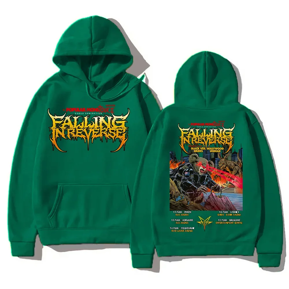 

2025 Popular Mons Tour II World Domination Hoodies Back Sports Shirts Men's and Women's Autumn High Street Warm Hoodies
