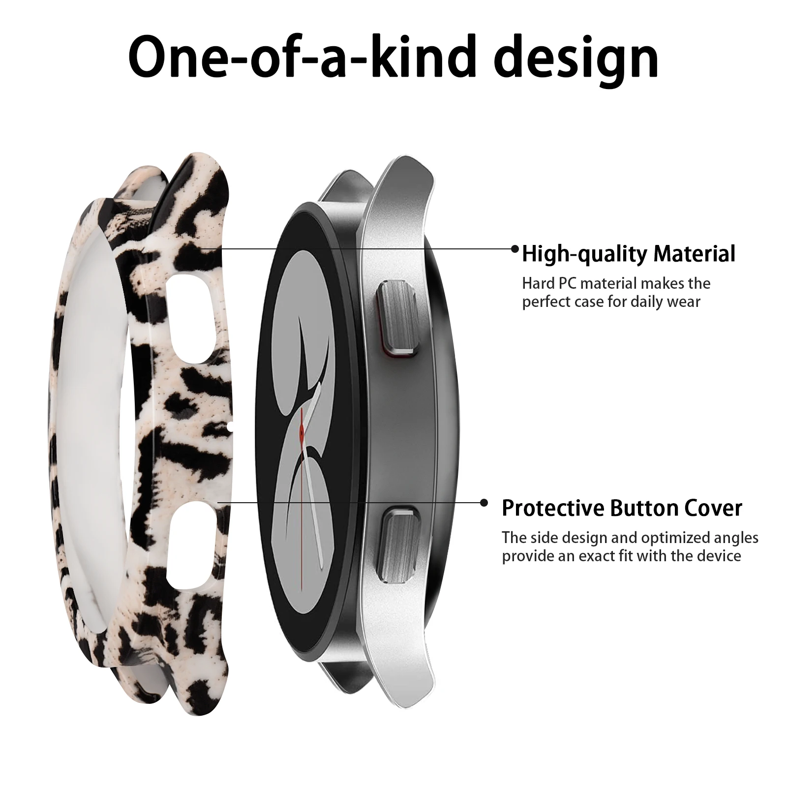 Hard PC Bumper Case para Samsung Galaxy Watch 4, Matte Shell Protetor, Sem Protetor de Tela, 40mm, 44mm, 42mm, 46mm