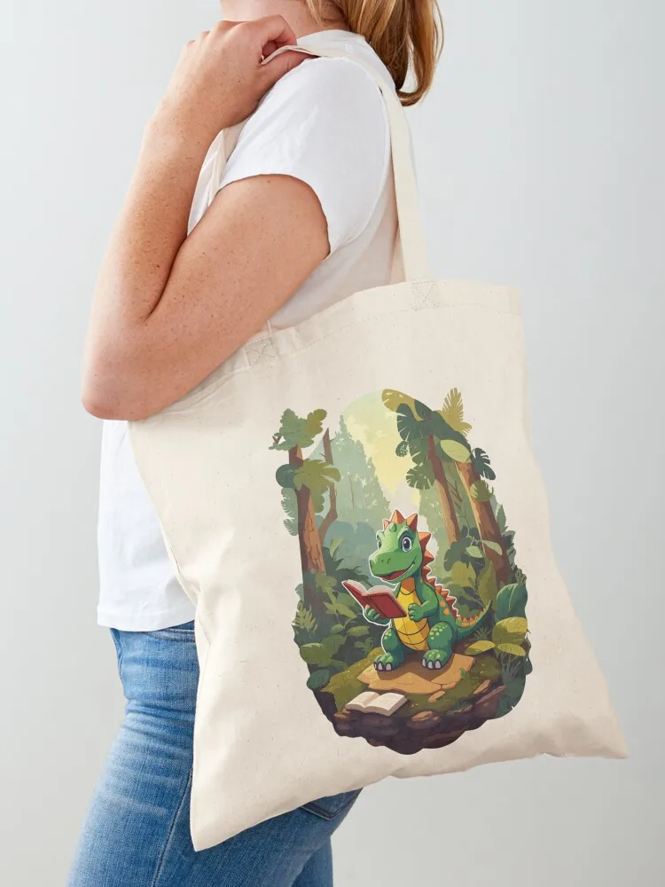 كتاب قراءة الديناصورات في الغابة حمل حقيبة الشاطئ حقيبة حمل الحقائب للنساء حمل النساء #1
