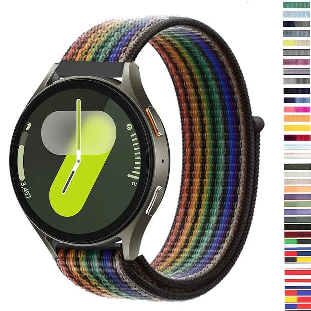 20mm/22mm Strap For Galaxy Watch 7/6/5/pro/4/Classic/active 2/Gear S3 Frontier Nylon loop Bracelet Huawei watch GT 3 pro 4 band
