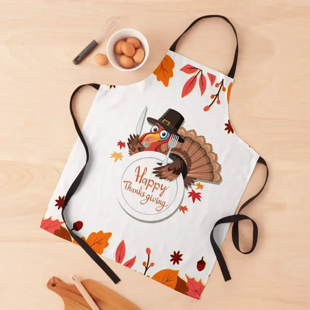 

Trending Thankful Grateful Blessed Happy Thanksgiving Turkey Apron Kitchen Kawaii Accessories restaurant accessories Kids Apron