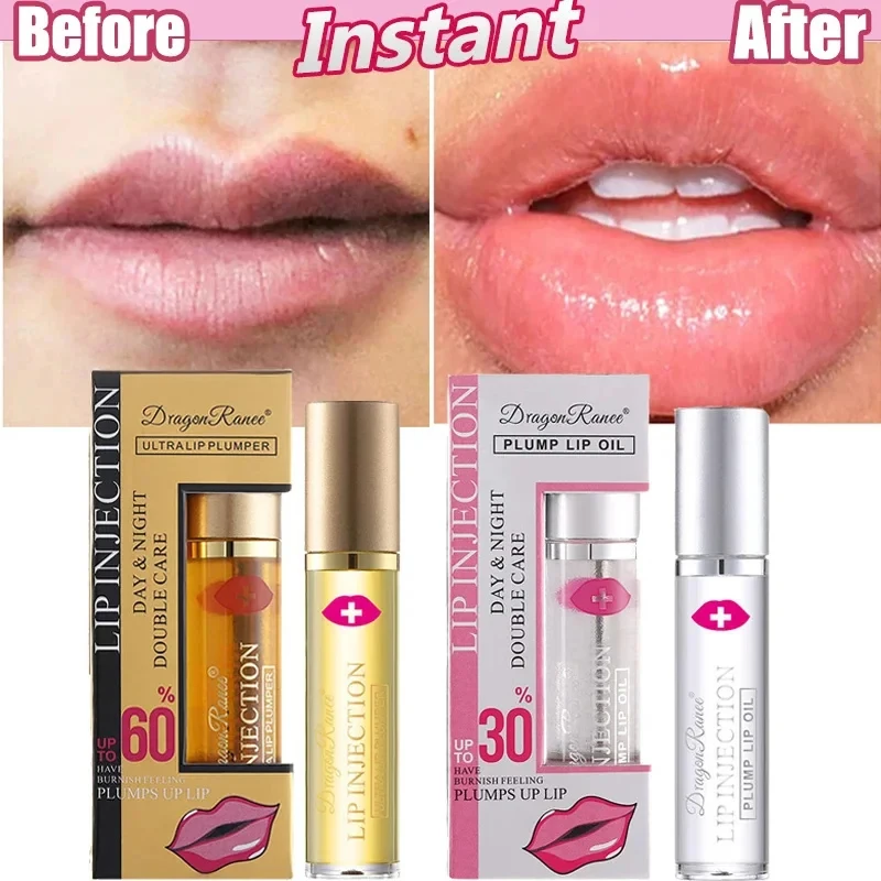 Suero potenciador de labios instantáneo, Aceite hidratante antiarrugas, cuidado de labios Sexy, voluminizador extremo, brillo de labios cosmético