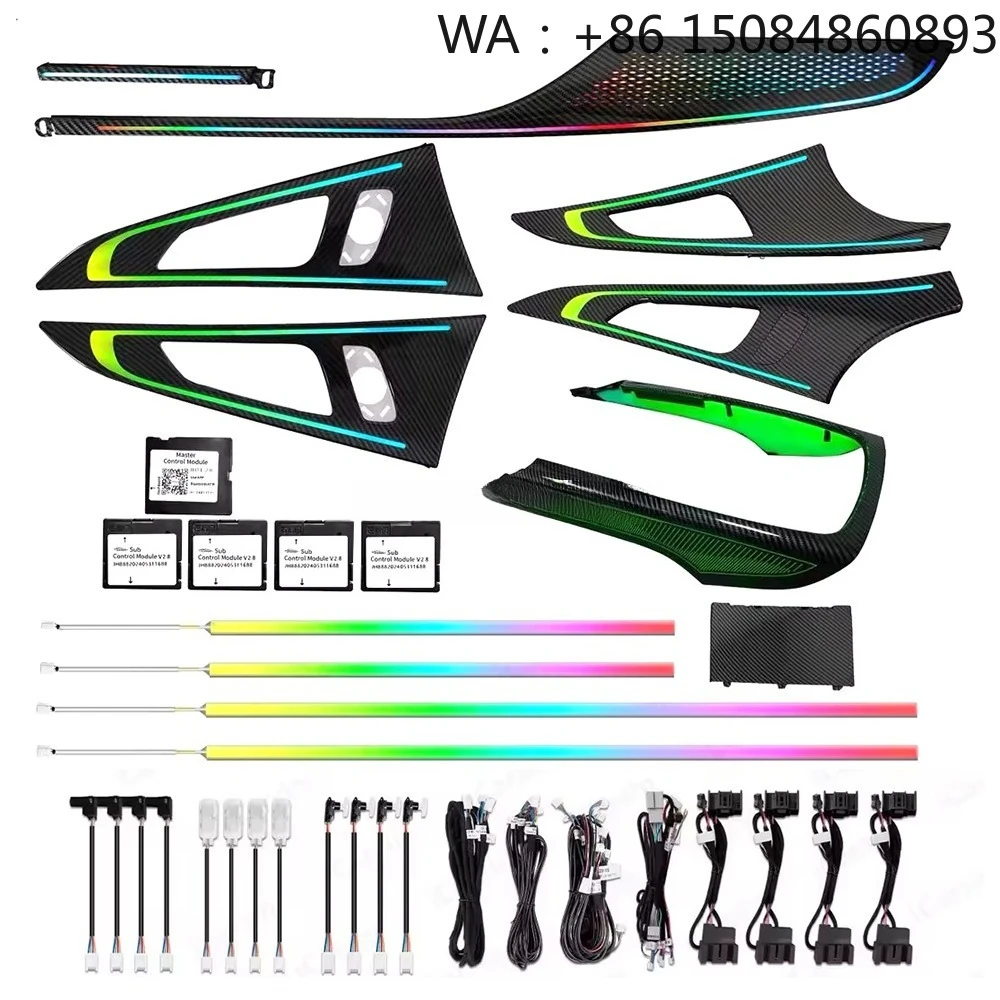 Dynamic Symphony Ambient Light for A6 A6L C7 2012-2018 Carbon Fiber Door Dashboard Atmosphere Lamp Car Mod DIY Enthusiast