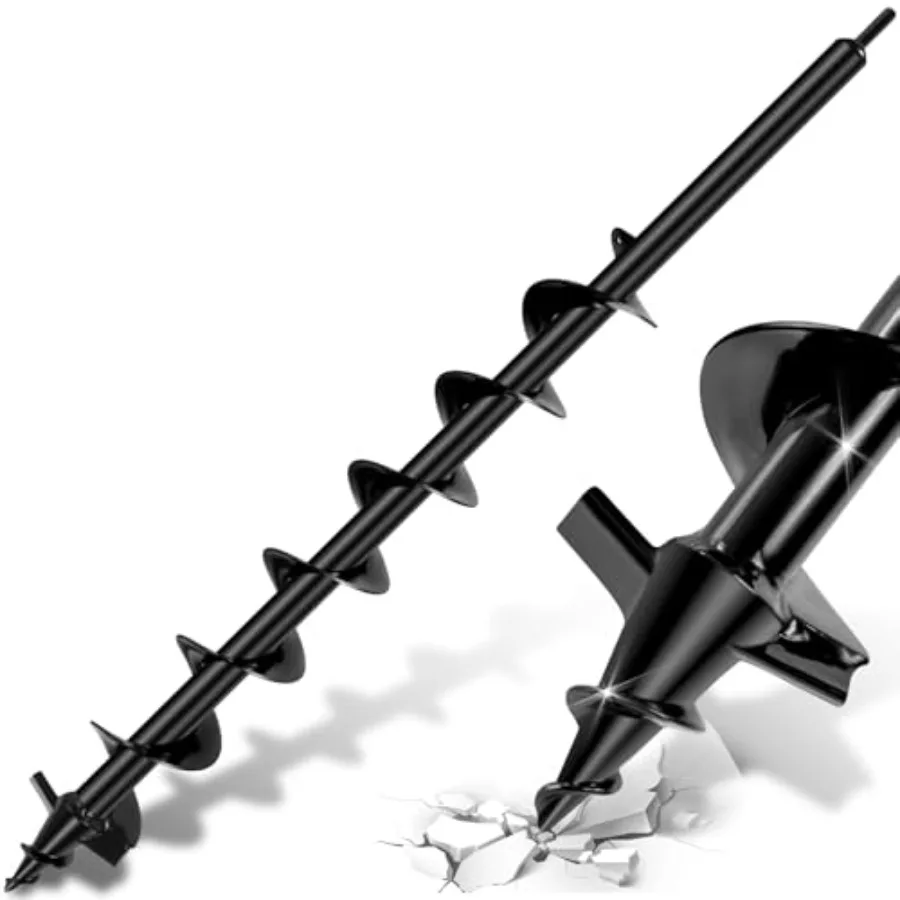 

Upgraded Auger Drill Bit for Planting, 3''x32'' Drill Auger for Digging Holes, Heavy Duty Post Hole Digger for Garden Planting,