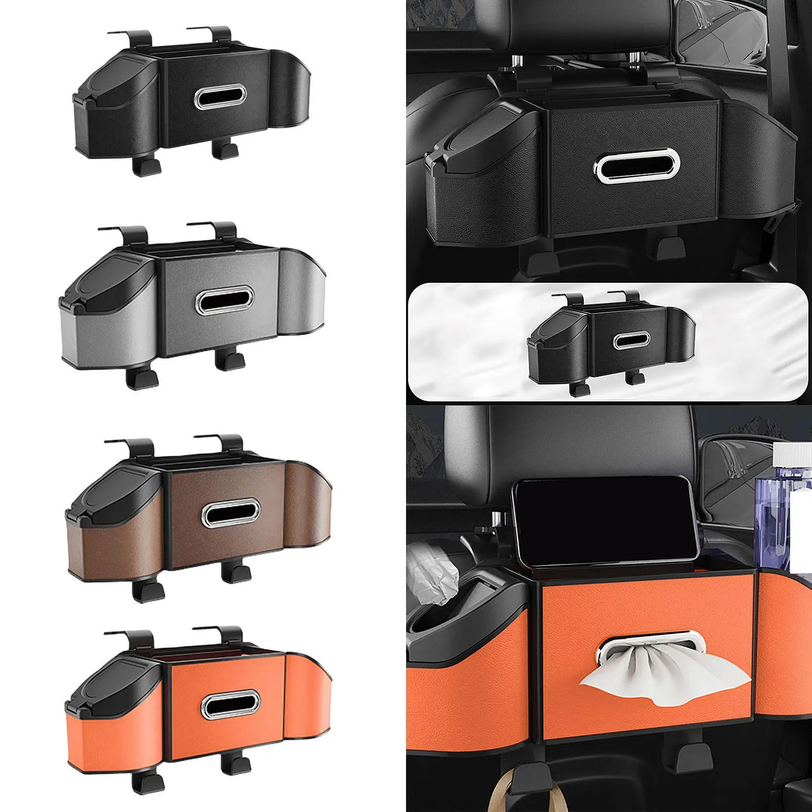 

Органайзер на спинку сиденья, ящик для хранения на заднем сиденье, стильные дорожные бумажные полотенца с держателем для салфеток, ящик для хранения на заднем сиденье автомобиля