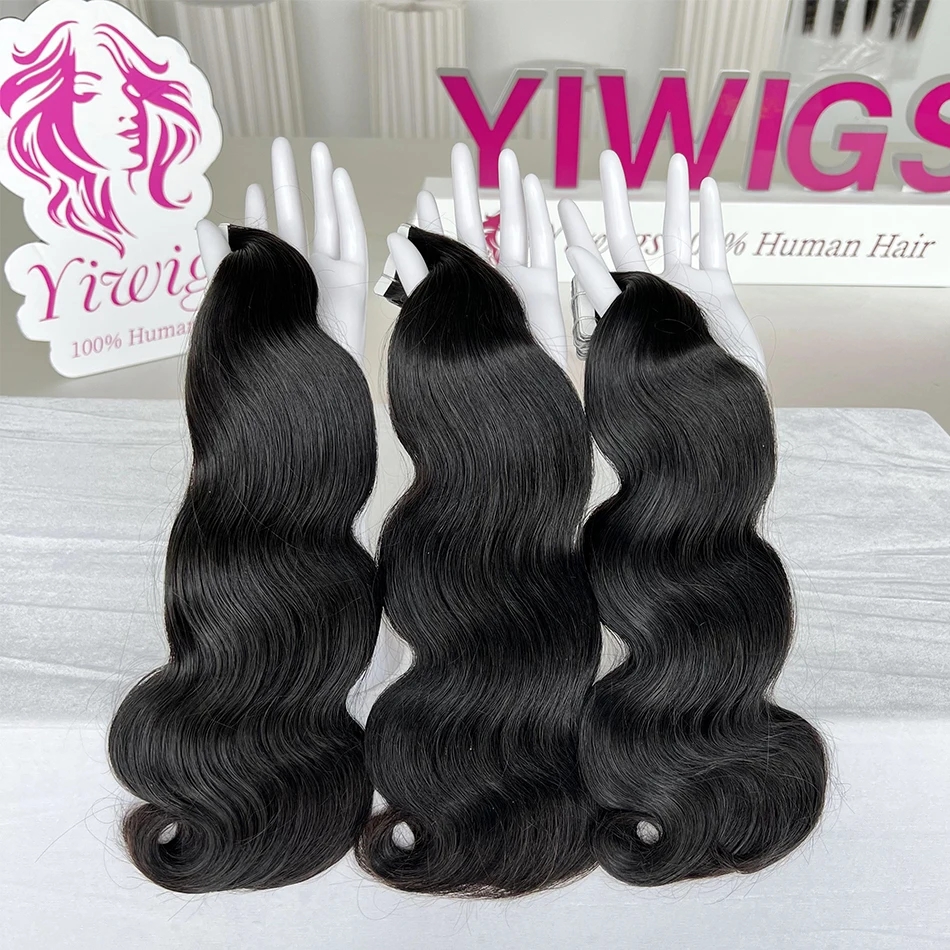 

Double Drawn Body Wave Tape In Hair Extensions 4cmx0.8cm Invisible PU Skin Weft Unprocessed 100% Raw Human Hair Weave For Women