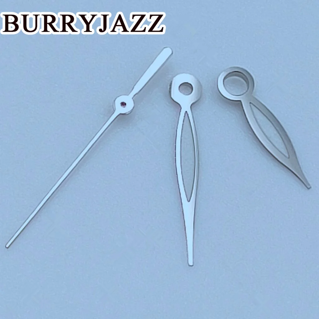 BURRYJAZZ NH35 NH36 NH38 7S26 7S36 4R35 4R36 Watch Hands Silver Hands Green Luminous