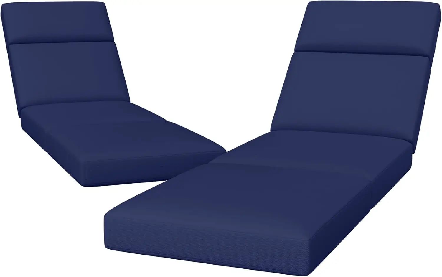 Outdoor Chaise Lounge Replacement Cushions, 72 x 21 x 4 Inch, Waterproof, 4In Fade-Resistant Thick, Patio Use