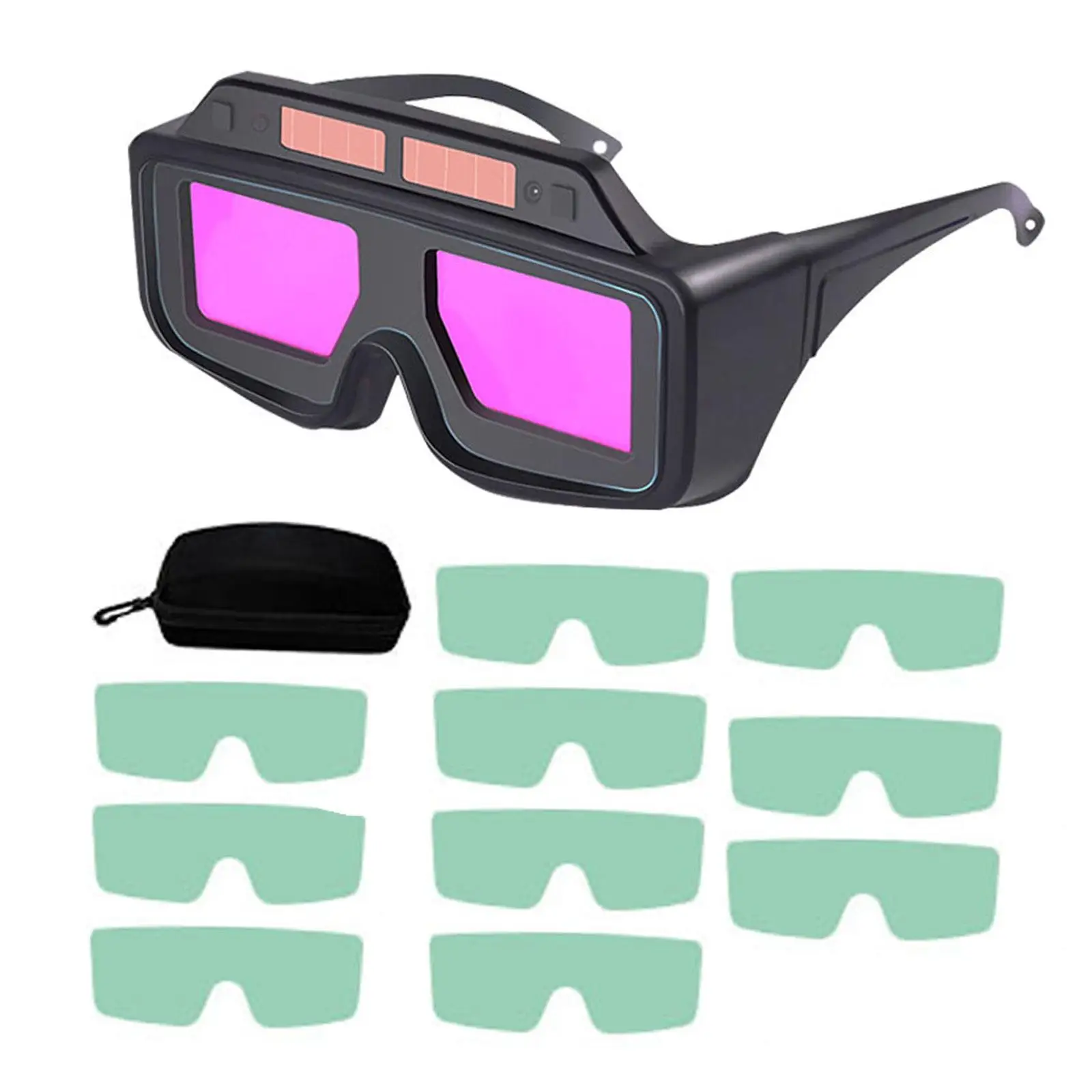 Welding Glasses Solar Powered Mask Multipurpose Auto Darkening Solar Welding Goggles Welder Glasses, for Soldering Plasma