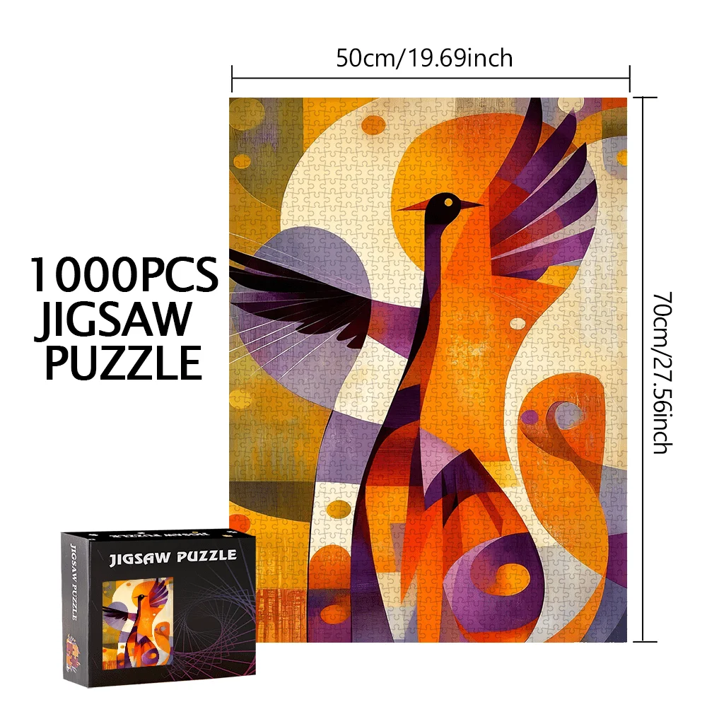 500pcs/1000pcs High-Quality Jigsaw Puzzle | Portable, Intermediate Skill Level, Rectangular Cardboard Puzzle for Birthday, Hal