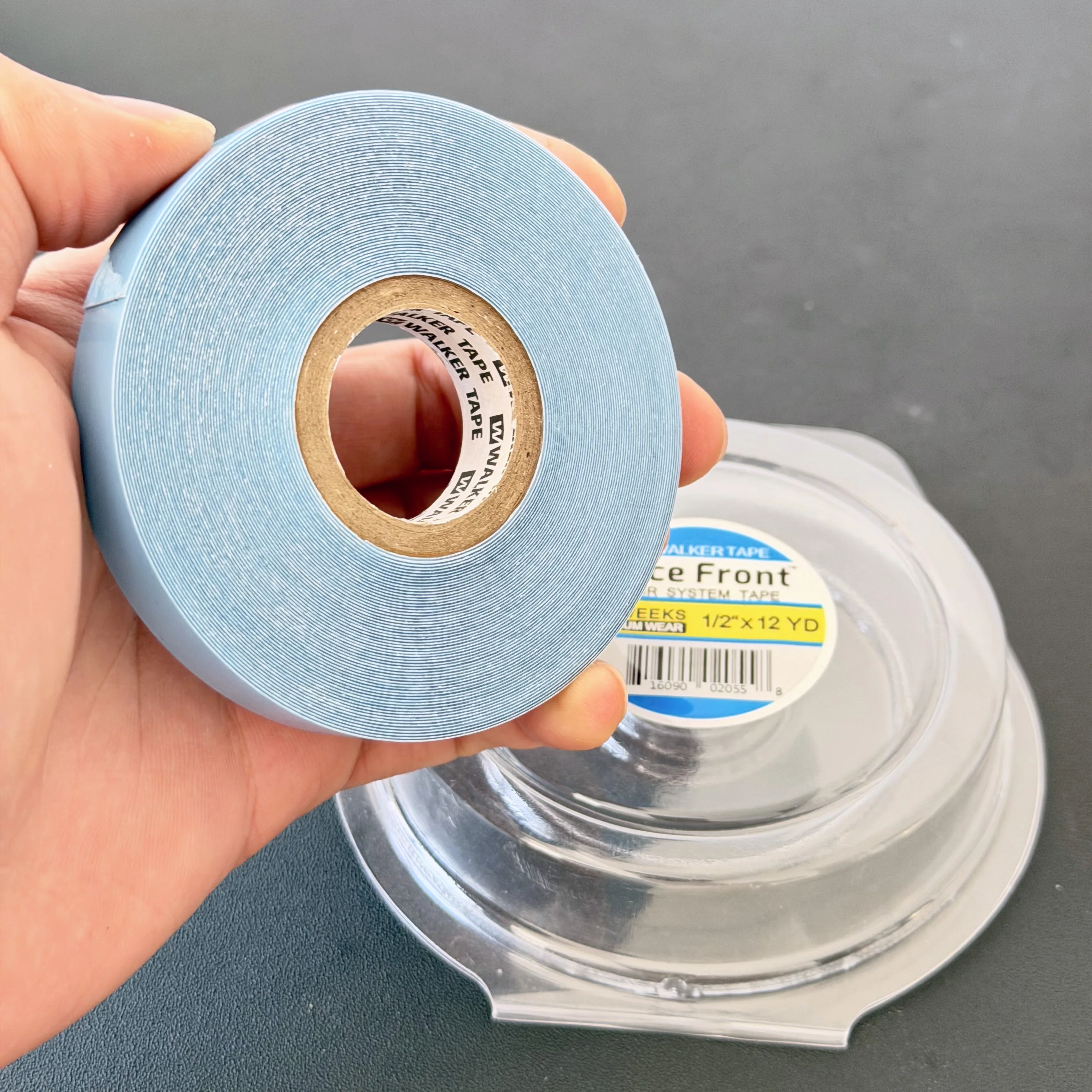 1 Roll 0.8cm 3/12/36yards Blue Wig Tape Lace Front Double Side Adhesive Hair System Tape Roll for Wig Toupee Hair Extensions
