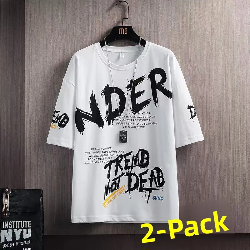 

Мужская футболка с коротким рукавом, модный бренд, стиль Гонконг, летняя, новая, молодежная, модная, в стиле «пять частей»