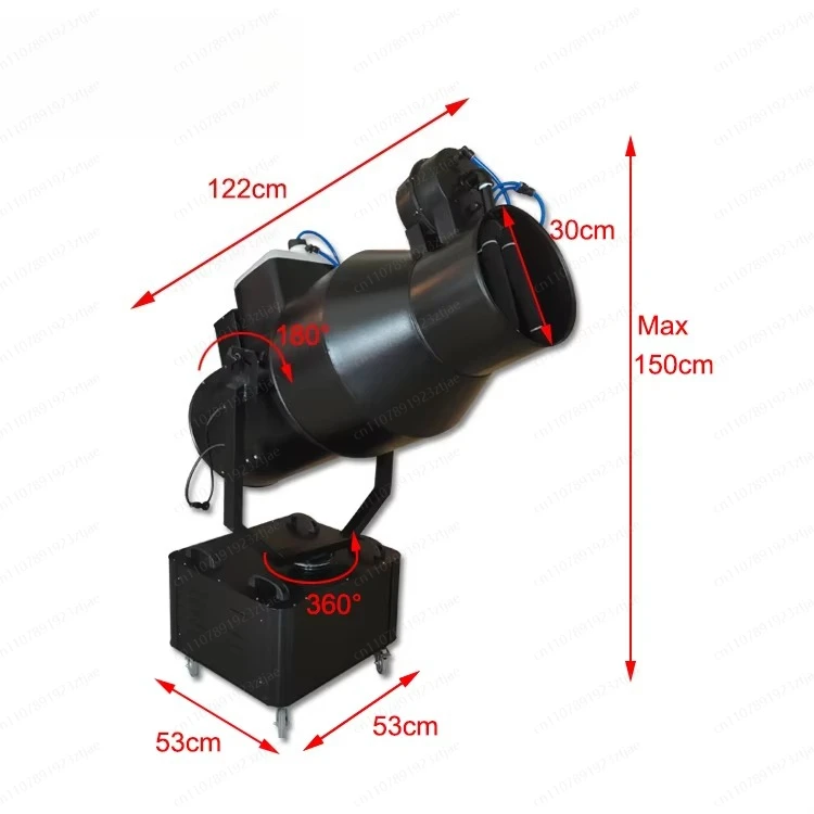 Adjustable Snow Output Fan-based Snow Dispersion Further Output Distance Automatic Moving Head Synthetic Snow Maker