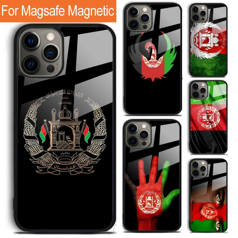 Afghan Afghanistan  Flag Freedom Phone Case For iPhone 16 15 14 13 12 11 Pro Max Plus Magsafe Magnetic Wireless Charging Cover