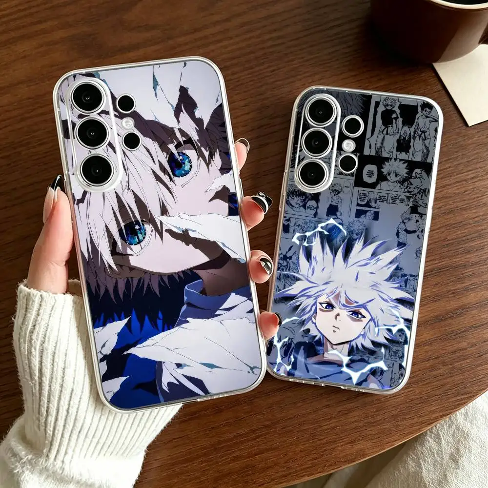 K-killua Zoldic Anime Boy Hunter Hunter Transparent Soft Silicone Phone Case For Samsung S25+ S24 S23 S22 S21 Plus