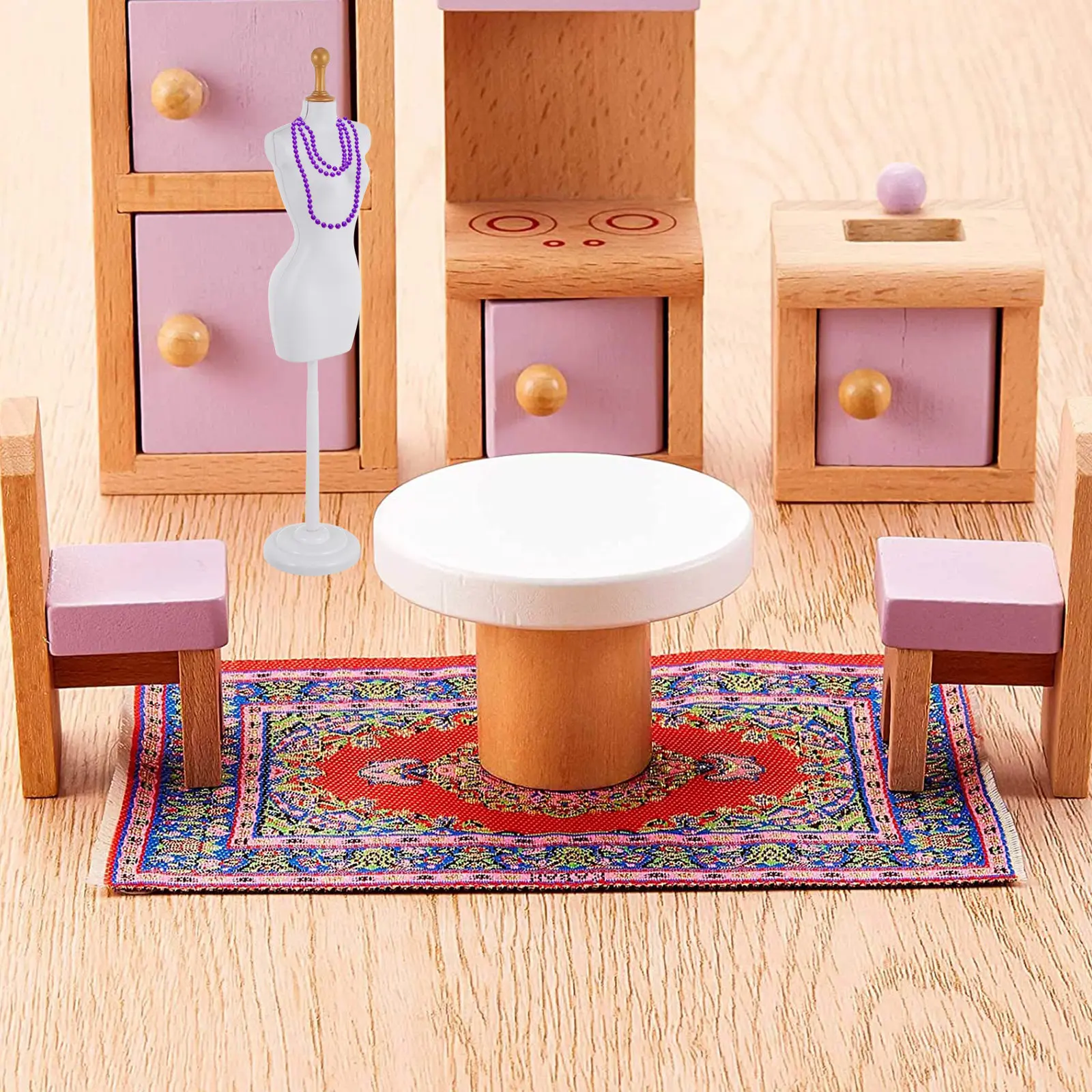 5Pcs Miniature Mannequin Torso Perfect Display Stand for Clothes Jewelry Skirts Creative Sewing Support Rack Sewing Form