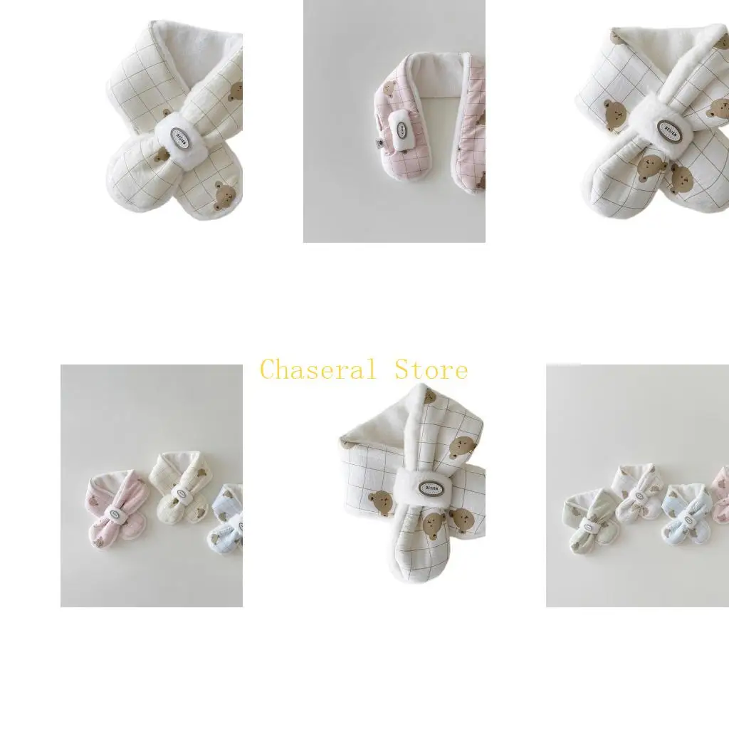 

E7CE детский зимний шарф, мягкий и удобный утеплитель для шеи для детей от 1 до 6 лет, ветрозащитный удобный зимний шейный