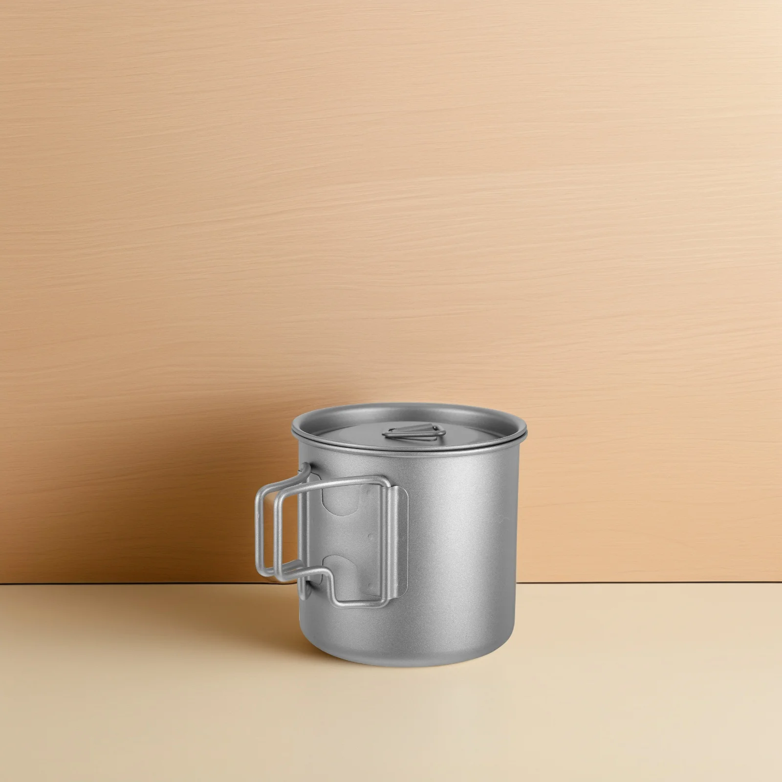 

Outdoor Cup Dark Grey Lightweight Portable Titanium Collapsible Camping Mug Foldable Handle Coffee Travel Thermal Hiking