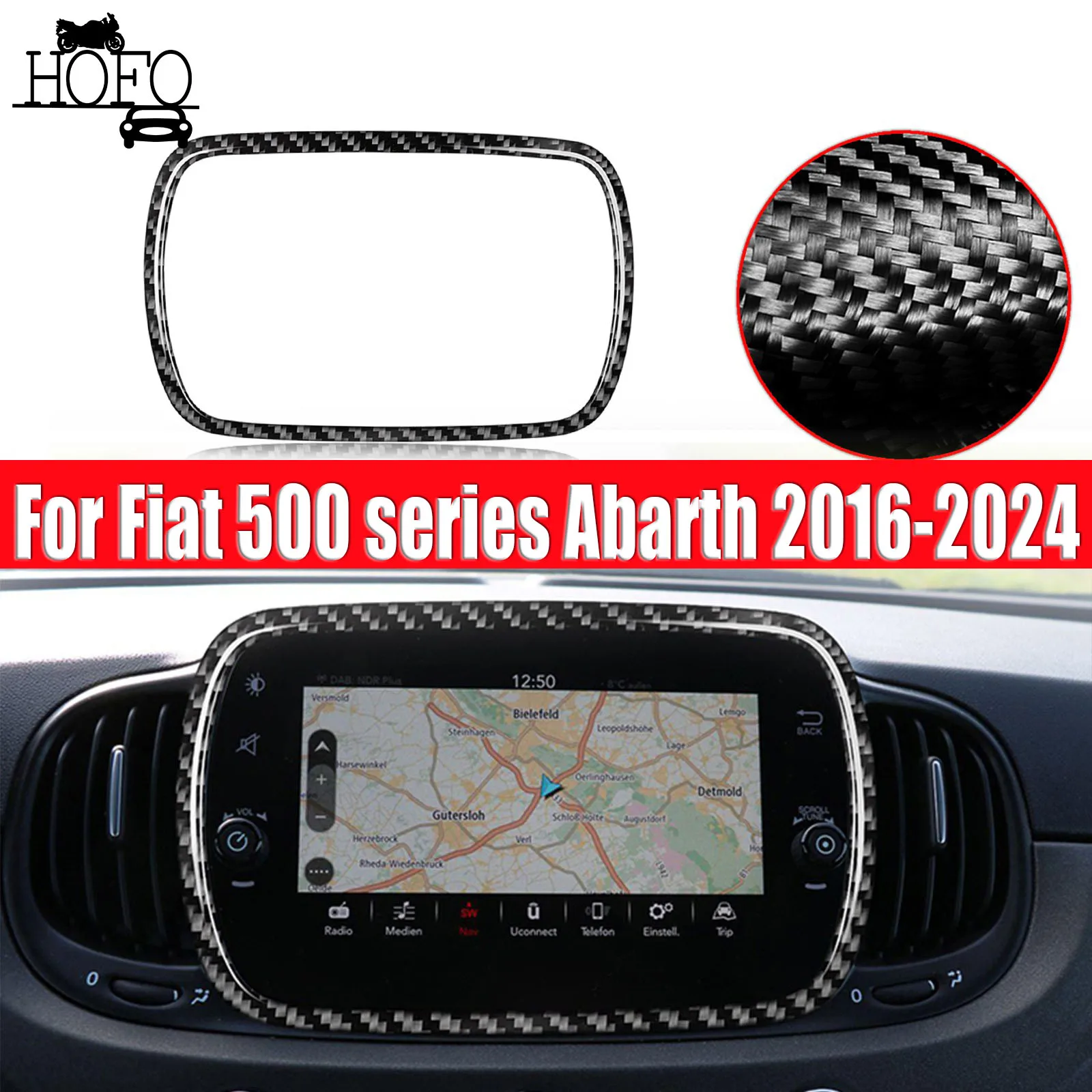 

Рамка приборной панели для Fiat 500 серии Abarth 2016-2024