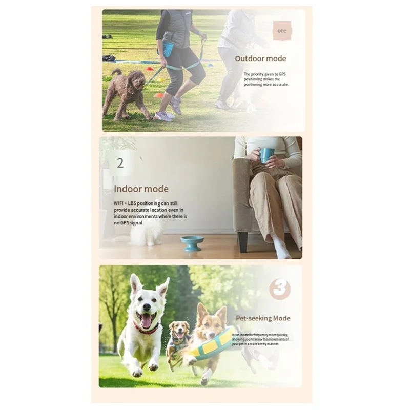 4G Dog Tracking Collar Locator IP67 Waterproof With Google Map Real Time Tracking For Pets GPS Locator-AT30