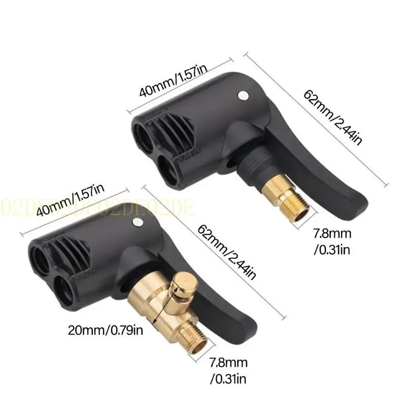 

02DE Air Chuck Tire Pump Nozzle Quick Inflation Convenient Tire Pressure Adjustments