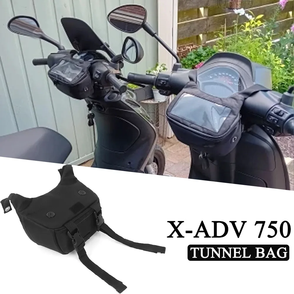

For Honda X-ADV 750 X-ADV750 XADV750 Storage Pouch Tunnel Bag XADV 750 2017-2025 2024 2018 Motorcycle New Scooter Black Tank Bag