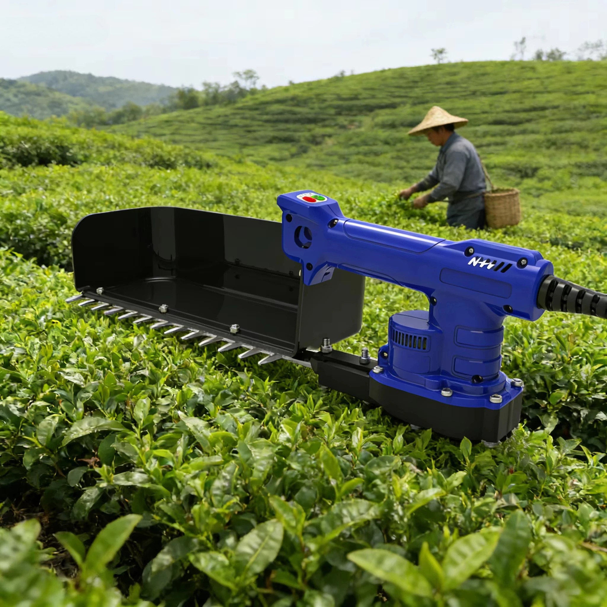 Compact Reliable High Productivity Plantation Electric Tea Harvester Efficient Leaf Picking Powerful Tea Harvesting Machine