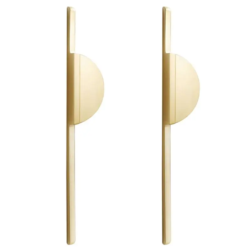 

Retail 2X Kitchen Pulls Cabinet Pulls Handle Brushed Brass Wardrobe Handles Closet Handles -Gold Large