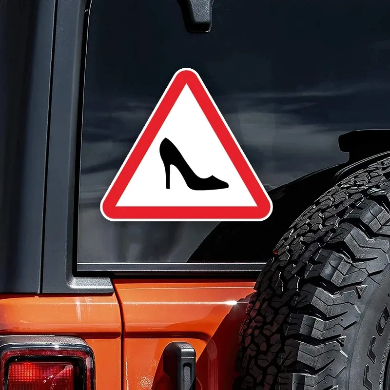 15x13cm PVC Car Sticker Information Tag, Identifies The Woman Behind The Wheel Vinyl Decal for Auto Decor Accessories