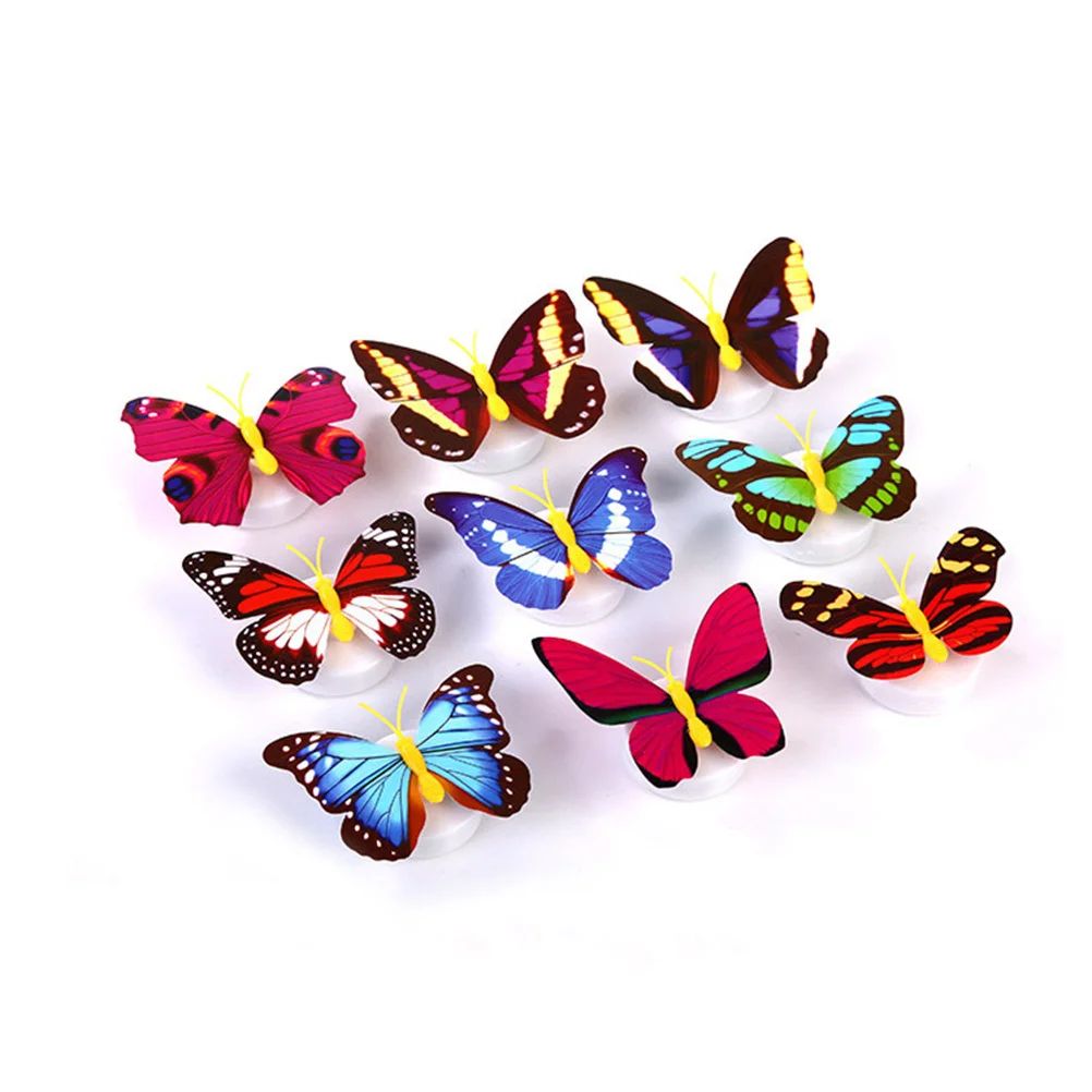 

Led Butterfly Night Light Color Changing Wall Lights For Stick On Room Decor Christmas Party Home Garden Lighting