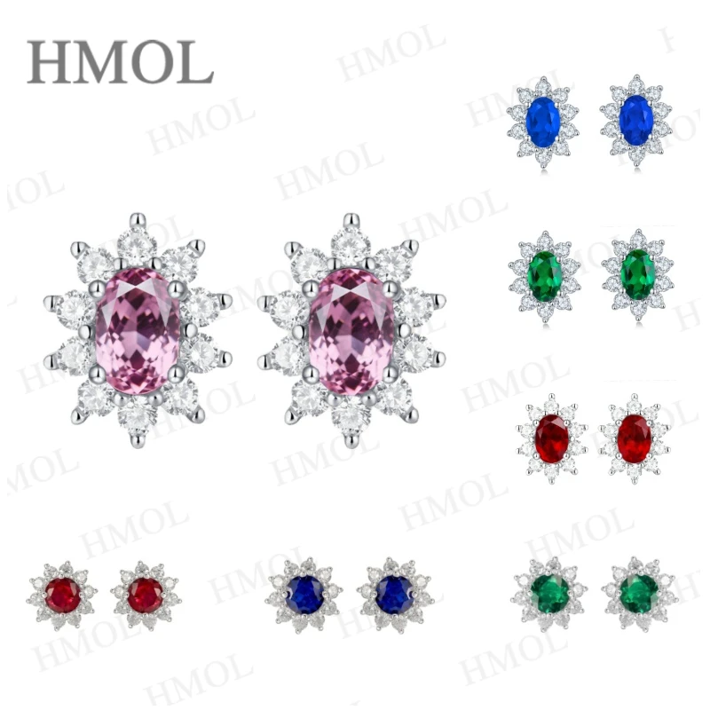 

0.8-1.5CT Lab Grown Gemstone Stud Earrings 925 Sterling Silver Material Screw Back Design Suitable for Halloween/Christmas Gifts