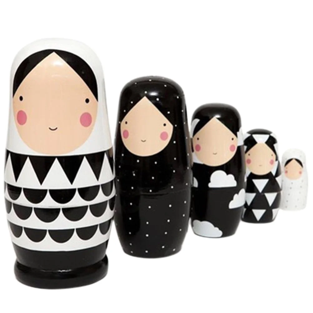 

Fun Toy Wooden Face Home Decoration Children Craft Gift Matryoshka Dolls Bamboo Nesting
