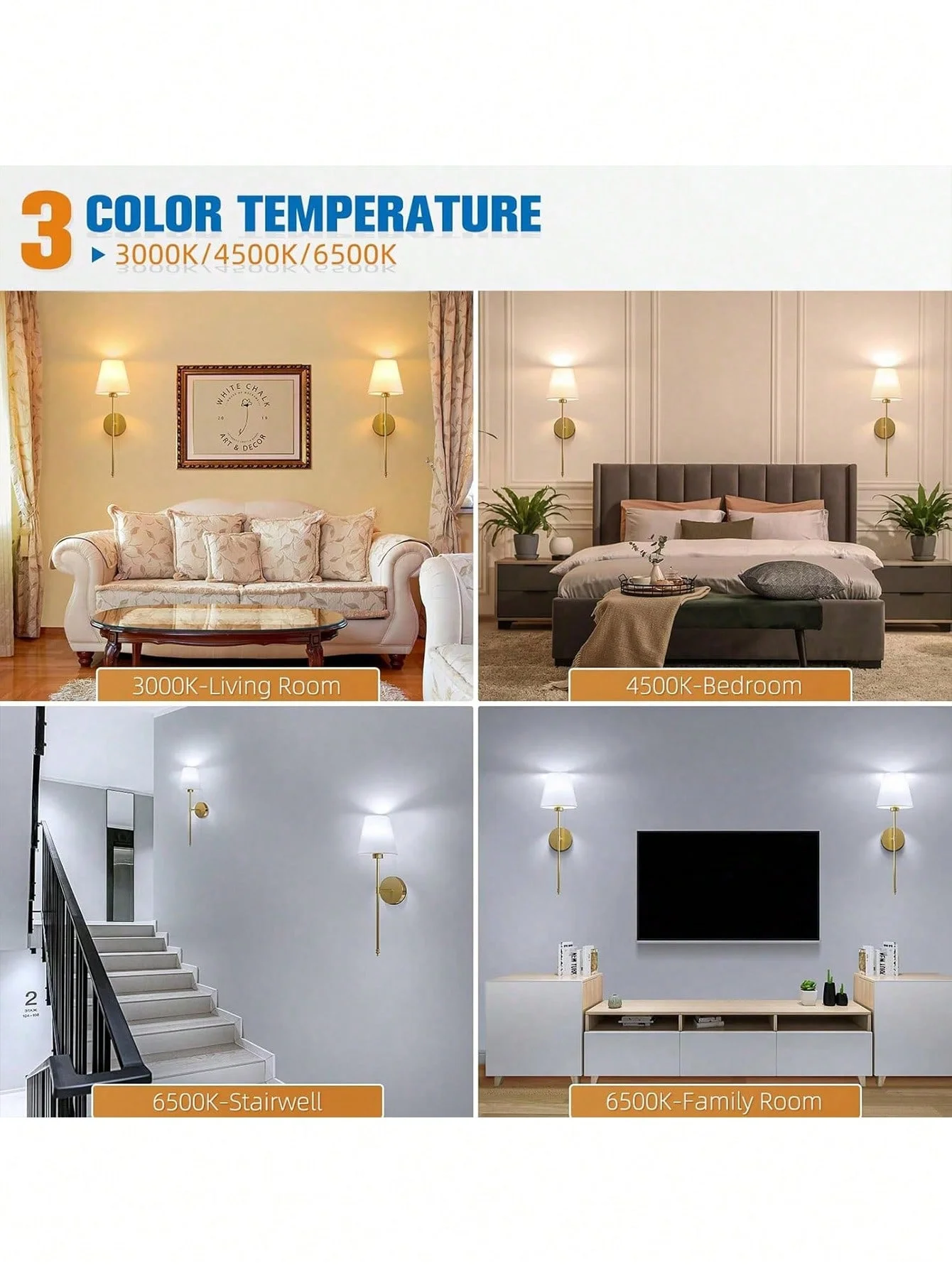 RGB Color Changing Wireless Wall Lamp Battery Operated Rechargeable Fabric Shade Remote Control Wall Sconce