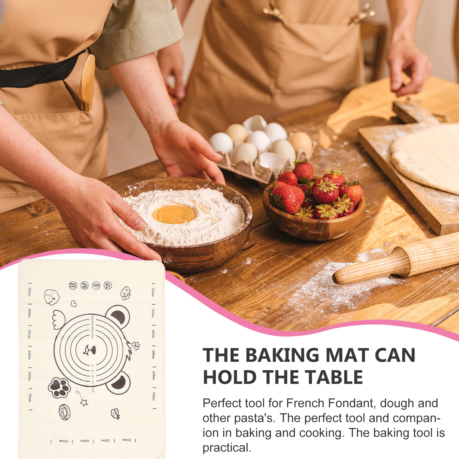 

Large Size Food Grade Silicone Heat Resistant Non Slip Pastry for Kitchen Countertop Protectors Rolling Mat