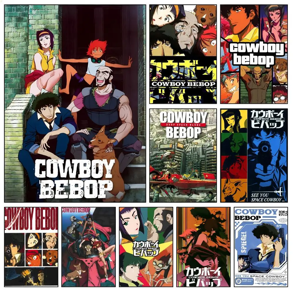 Classic Anime C_Cowboy B_Bebop Poster Waterproof HD Modern Peel And Stick Wall Decor Living Room Dorm Garage